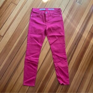 Pink Pilcro and the Letterpress skinny jeans